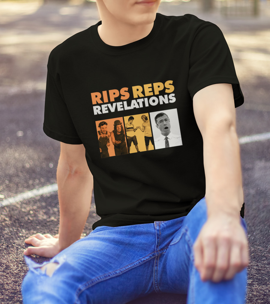 Letterkenny Problems Rips Reps Revelations Black And White And Color Characters T-Shirt