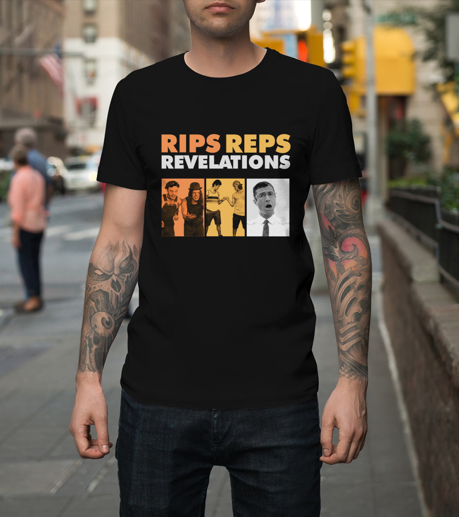 Letterkenny Problems Rips Reps Revelations Black And White And Color Characters T-Shirt