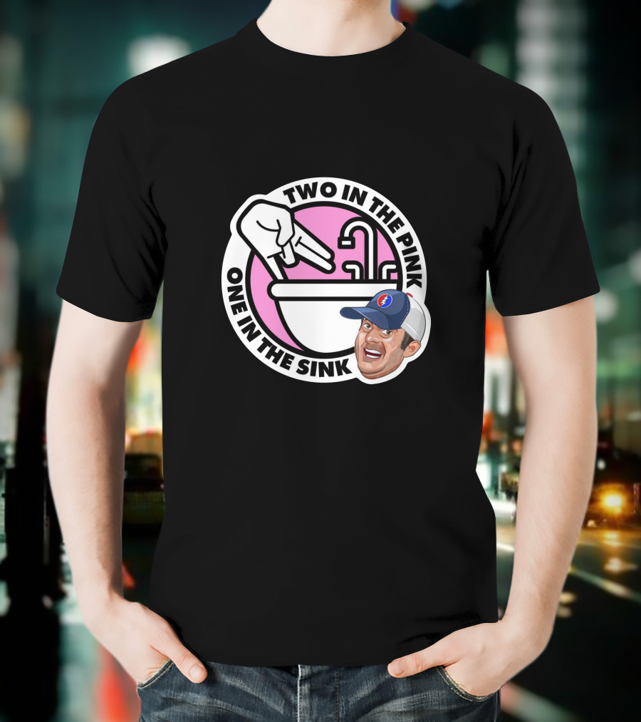 Angel Resto Stugotz 790 Two In The Pink One In The Sink Graphic Face And Hand T-Shirt