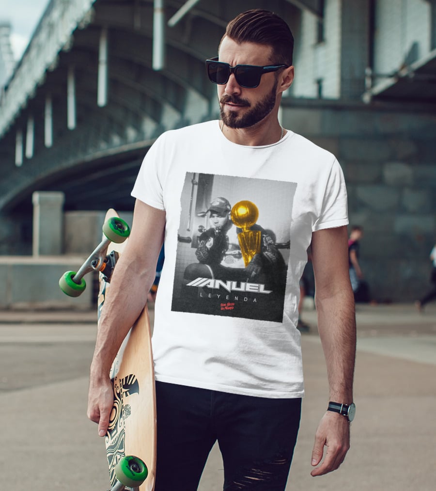 Anuel AA Leyenda Real Hasta La Muerte Gold Trophy T-Shirt