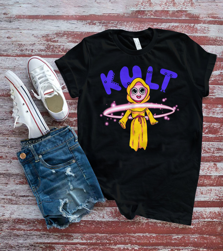 DIM MAK KULT Steve Aoki Collection Yellow Hooded Character With Energy Rings T-Shirt