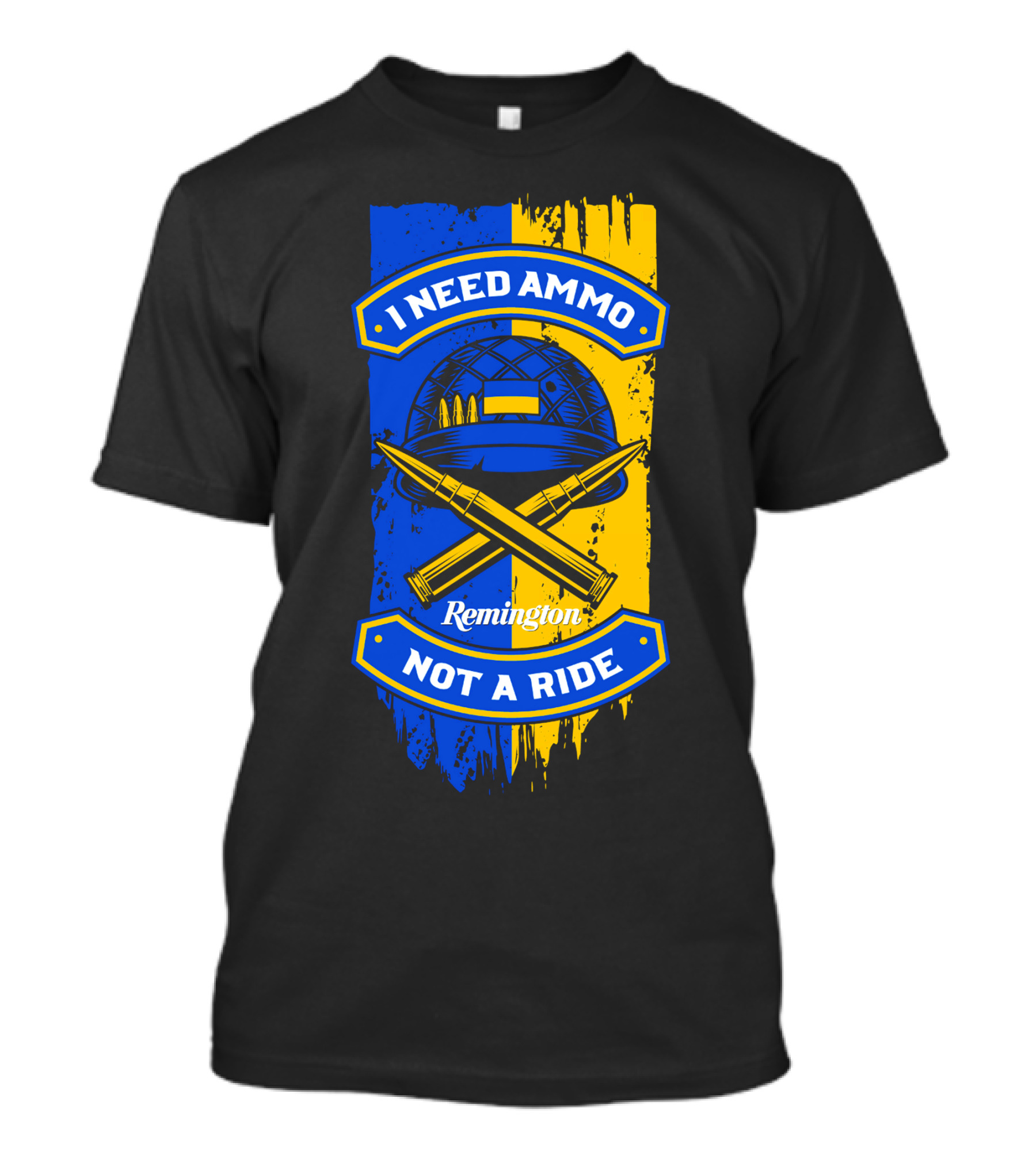 I Need Ammo Not A Ride Remington Helmet And Crossed Bullets T-Shirt