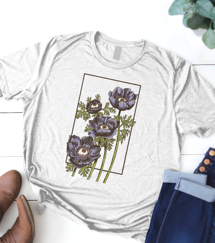 Creepy Eye Anemone Botanical Clothing T-Shirt