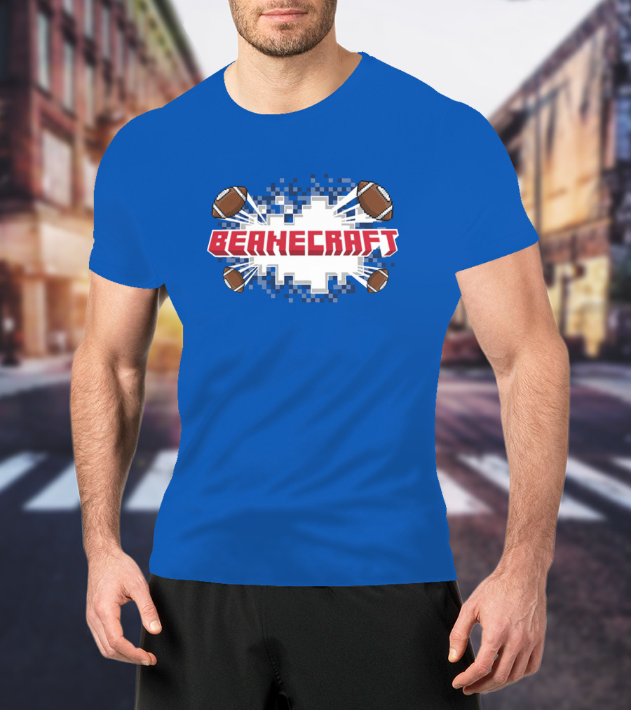 Beanecraft Pixel Style Football T-Shirt