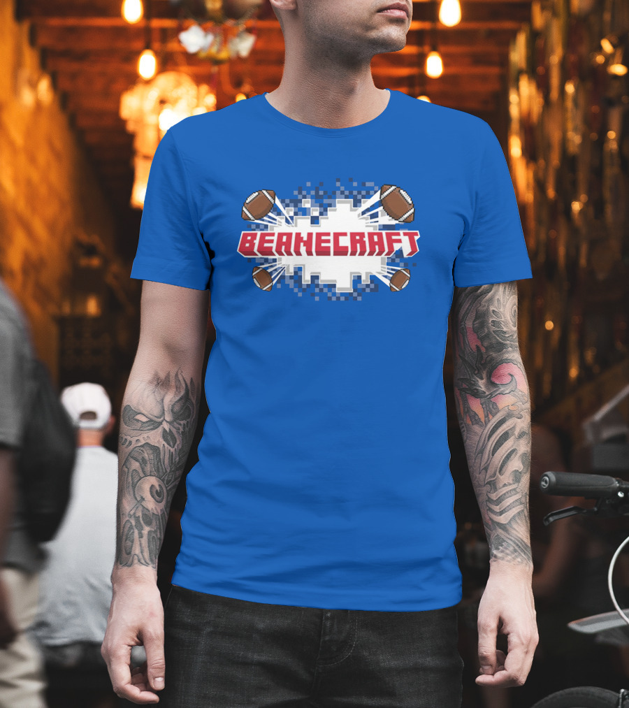 Beanecraft Pixel Style Football T-Shirt