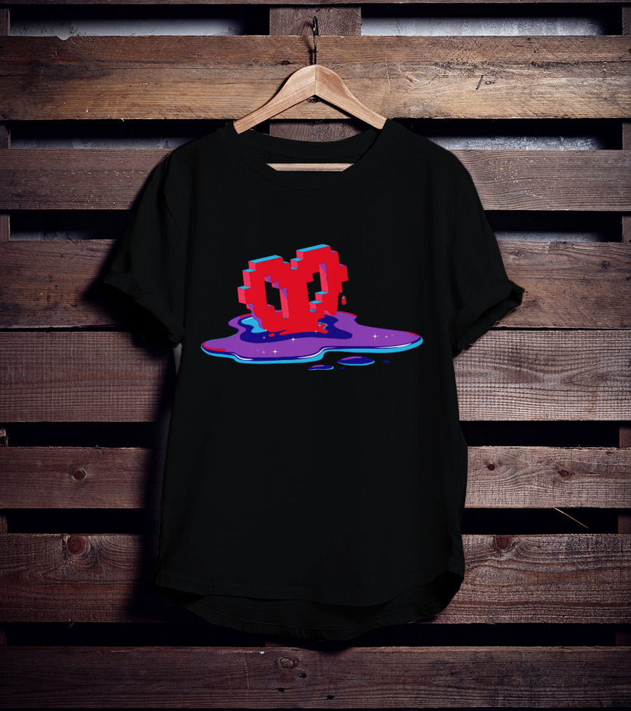 Philza Void Heart Pixel Melting Drip T-Shirt