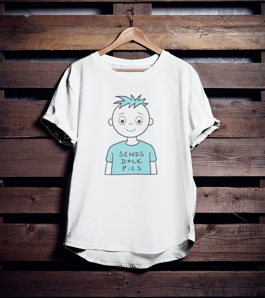 Sends Dck Pics Cartoon Character Blue T-Shirt