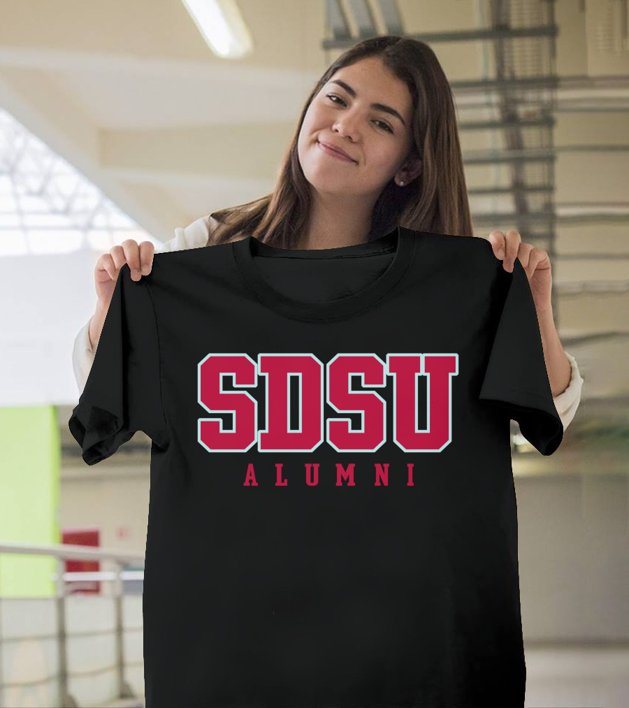 SDSU Alumni Red Block Letters T-Shirt