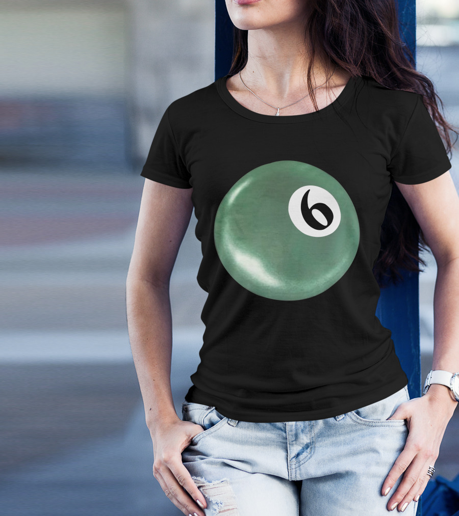 Syxx 6 Ball Green Pool Ball T-Shirt
