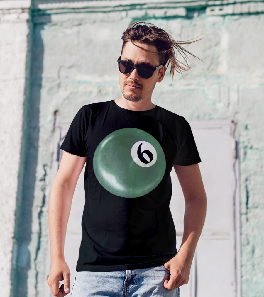 Syxx 6 Ball Green Pool Ball T-Shirt