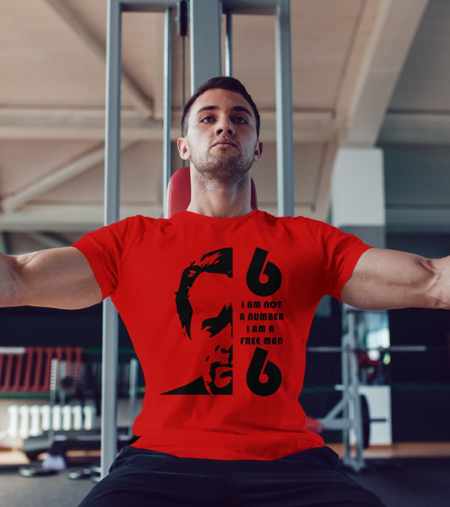I Am Not A Number I Am A Free Man 6 Six Red T-Shirt