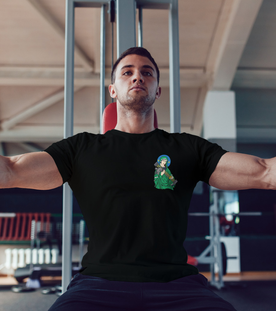 Saint Javelin Iconic Green And Blue Halo With Javelin T-Shirt