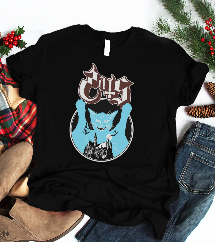 Opussy Cat Gothic Cathedral T-Shirt