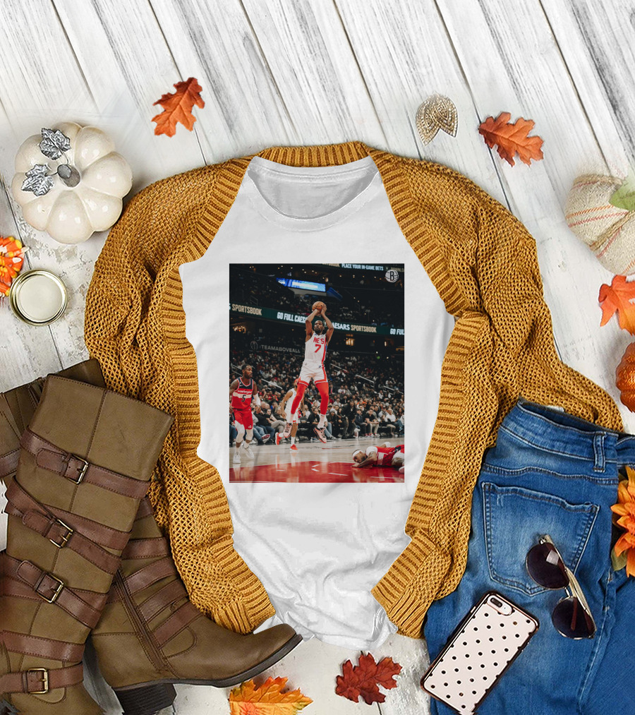 Kevin Durant Nets Dunk Against Washington Wizards NBA Action T-Shirt