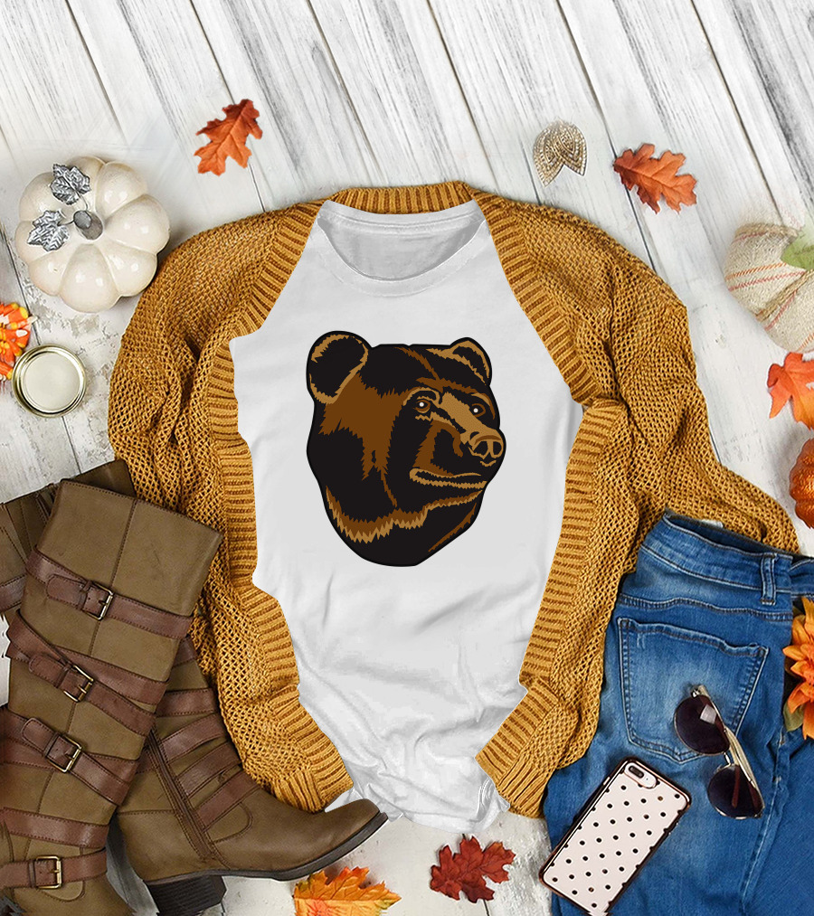 Boston Bruins Bear Head Emblem T-Shirt