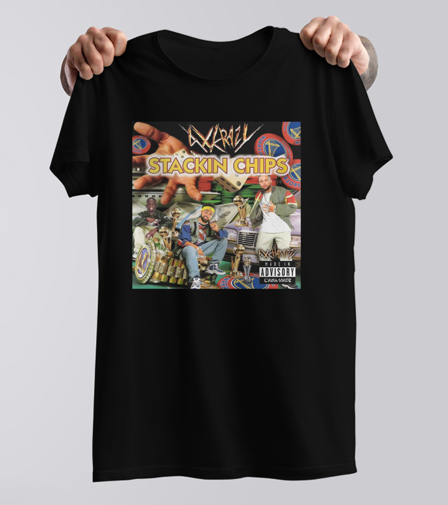 4Xkrazy Stackin Chips Warriors Dice Trophy Vintage Vibe Parental Advisory Chawaz Matee T-Shirt