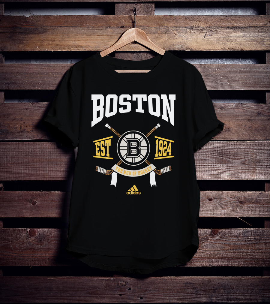 Boston Bruins Boston Est 1924 The Hub Of Hockey T-Shirt
