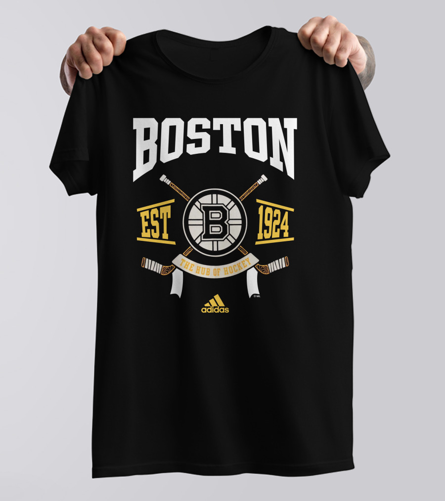 Boston Bruins Boston Est 1924 The Hub Of Hockey T-Shirt