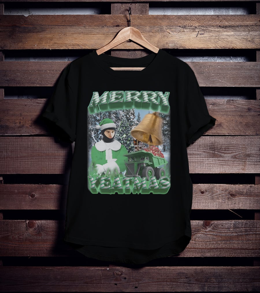 Merry Yeatmas Swag Stimulus Holiday Festive Scene With Elf And Golden Bell T-Shirt
