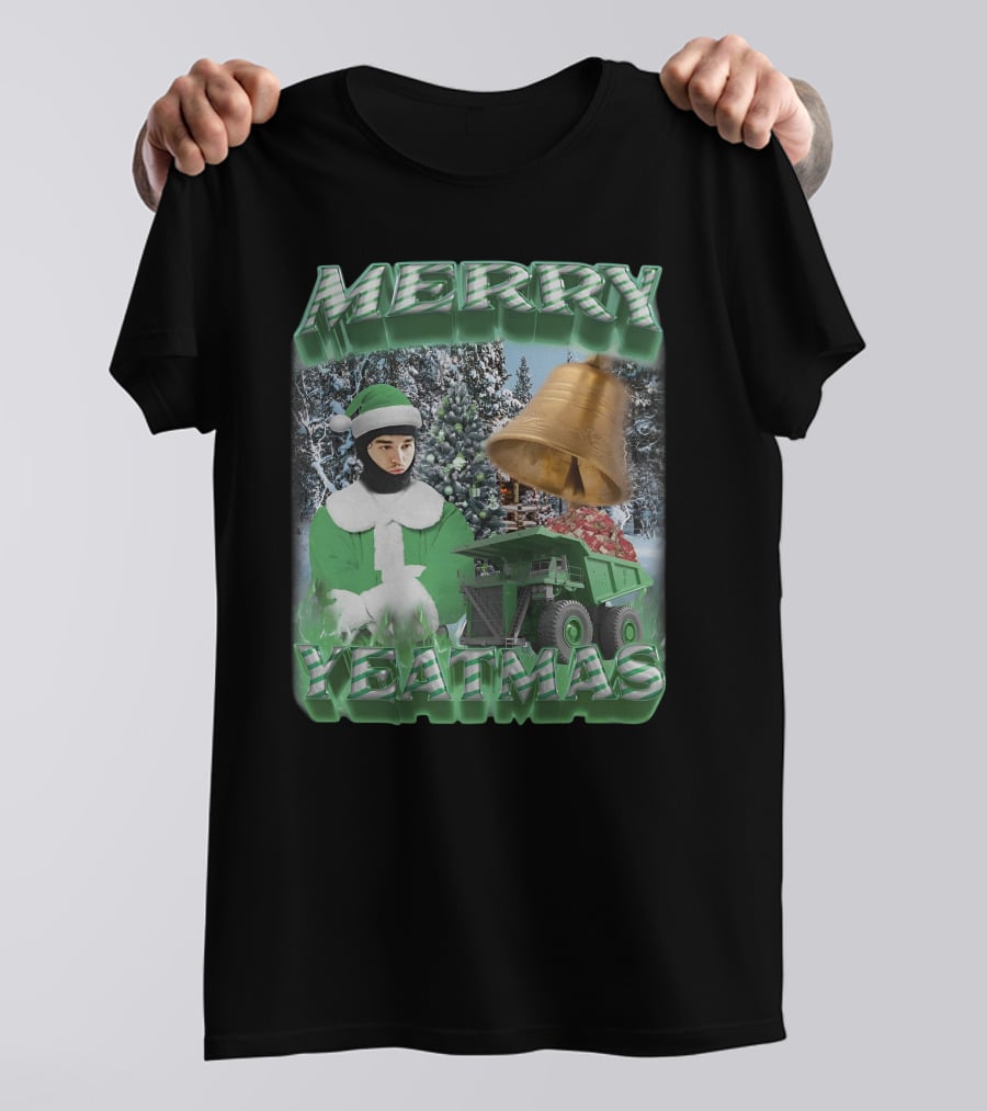 Merry Yeatmas Swag Stimulus Holiday Festive Scene With Elf And Golden Bell T-Shirt