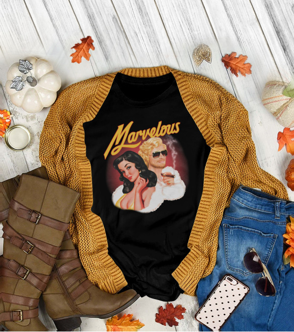 Marvelous Retro Style Couple With Cigars T-Shirt