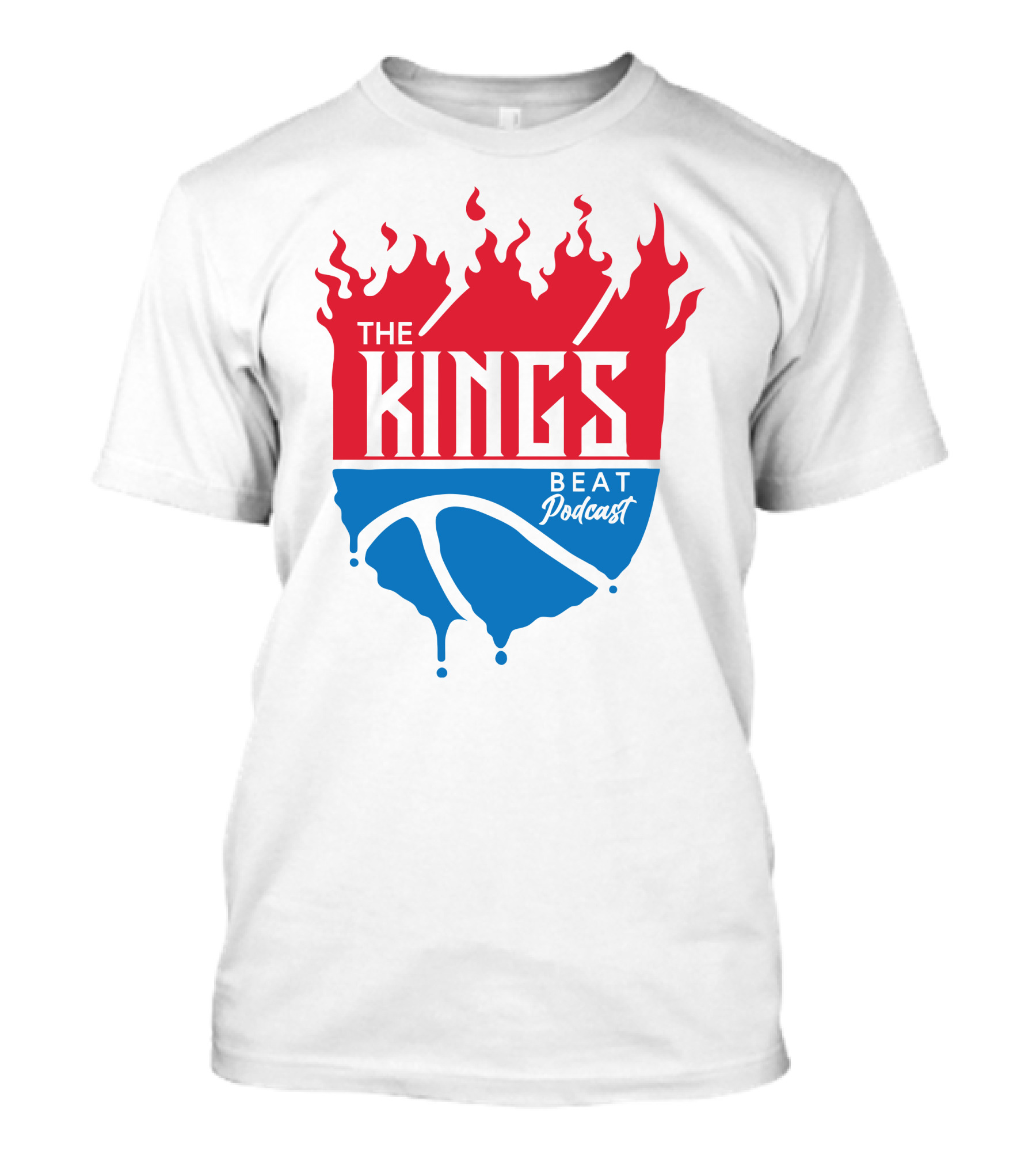 The Kings Beat Podcast Flame Basketball Drip T-Shirt