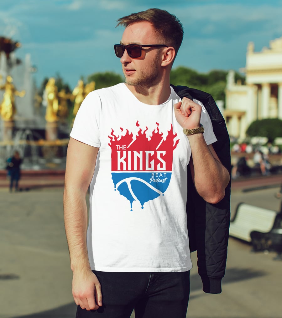 The Kings Beat Podcast Flame Basketball Drip T-Shirt