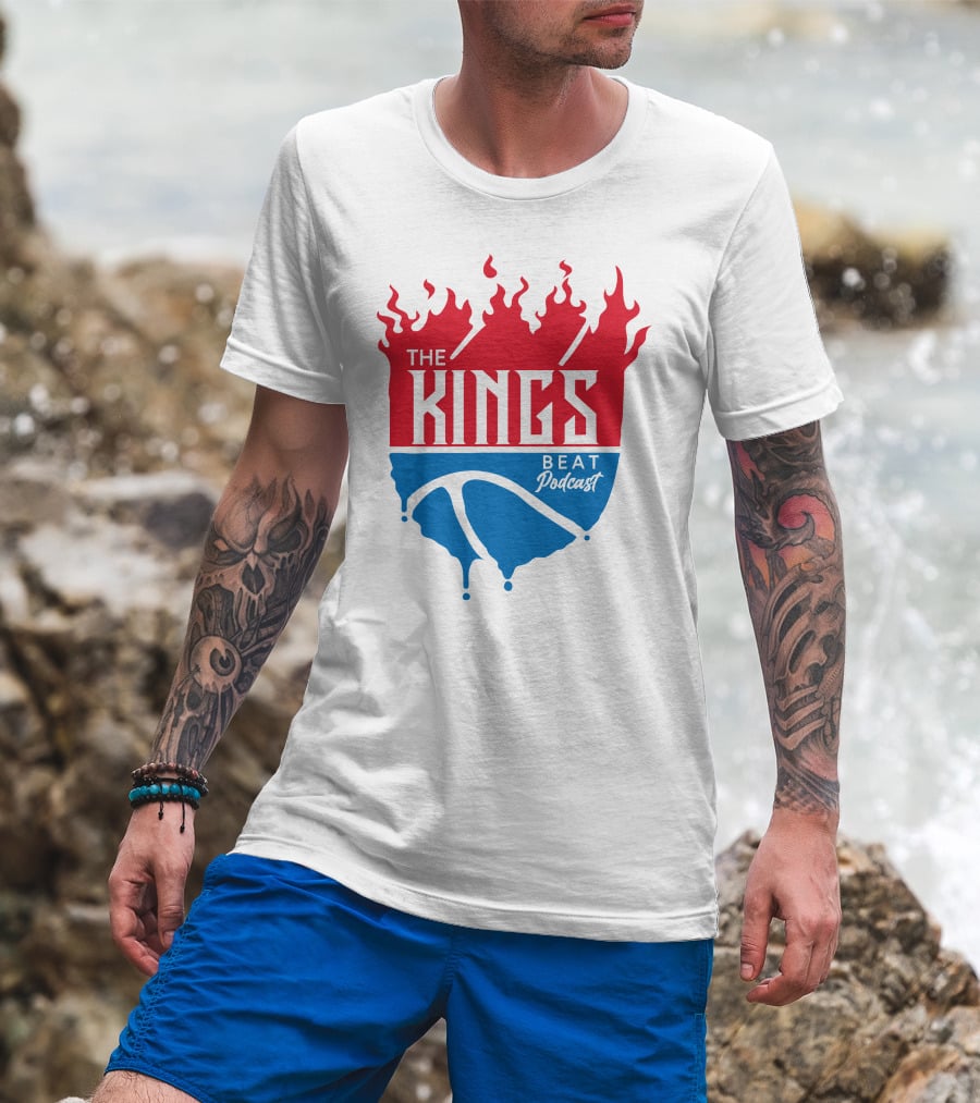 The Kings Beat Podcast Flame Basketball Drip T-Shirt