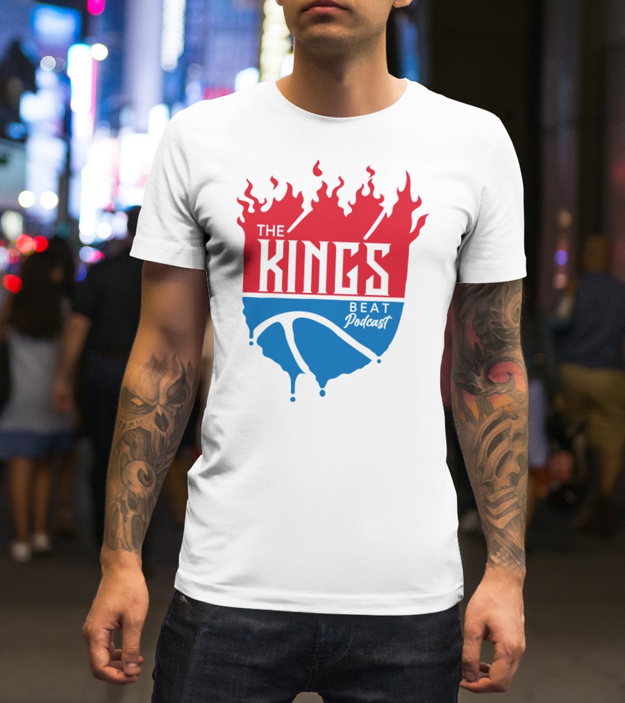 The Kings Beat Podcast Flame Basketball Drip T-Shirt