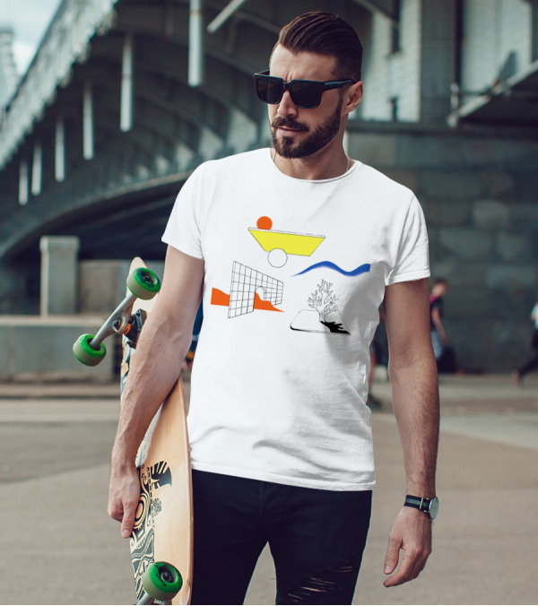 New Clams Casino Merch Abstract Minimalist Geometry Elements T-Shirt