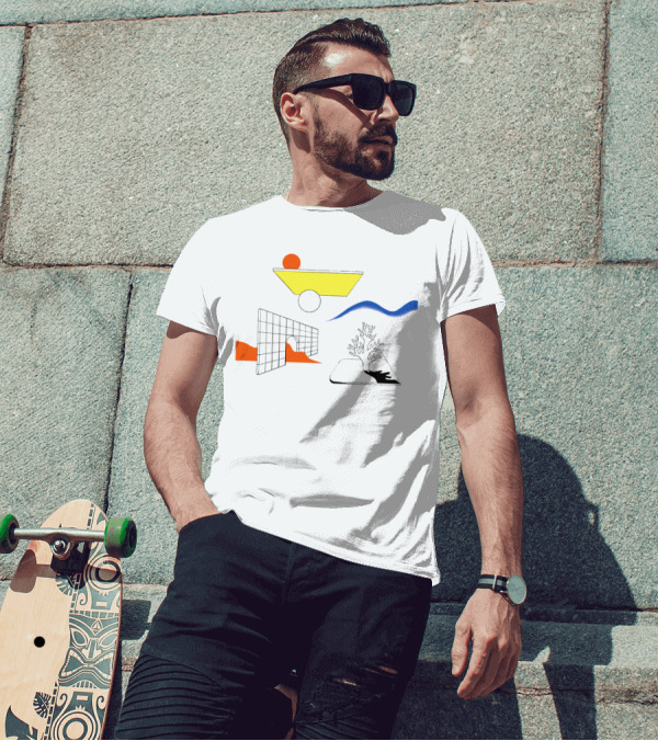 New Clams Casino Merch Abstract Minimalist Geometry Elements T-Shirt
