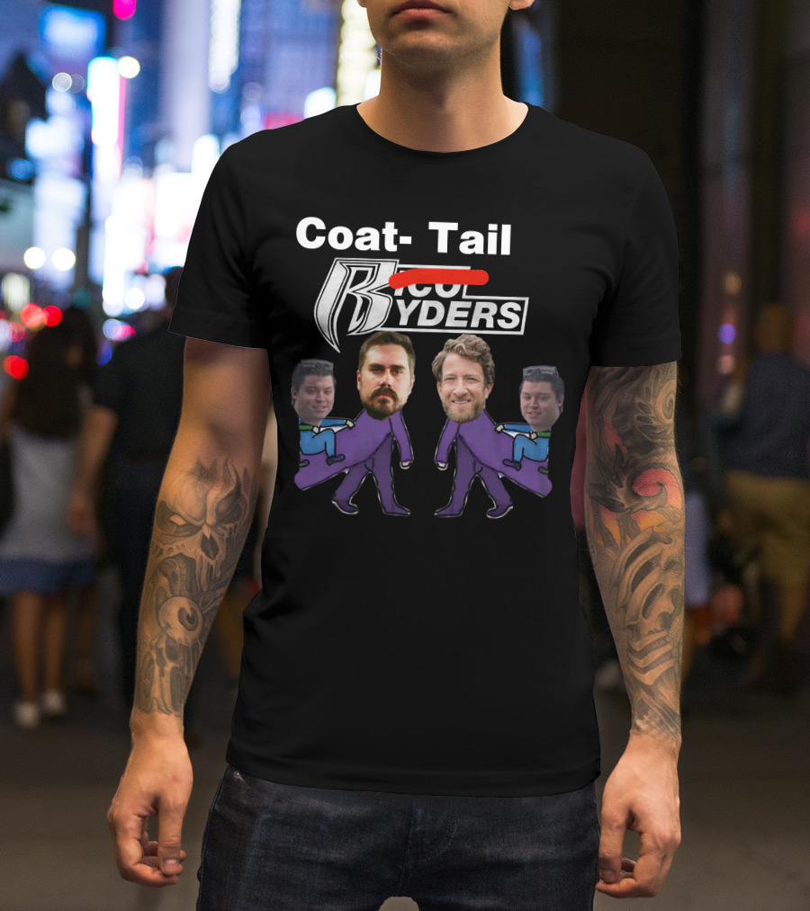 Coat Tail Ryders Ryders Logo Purple Suit Faces T-Shirt
