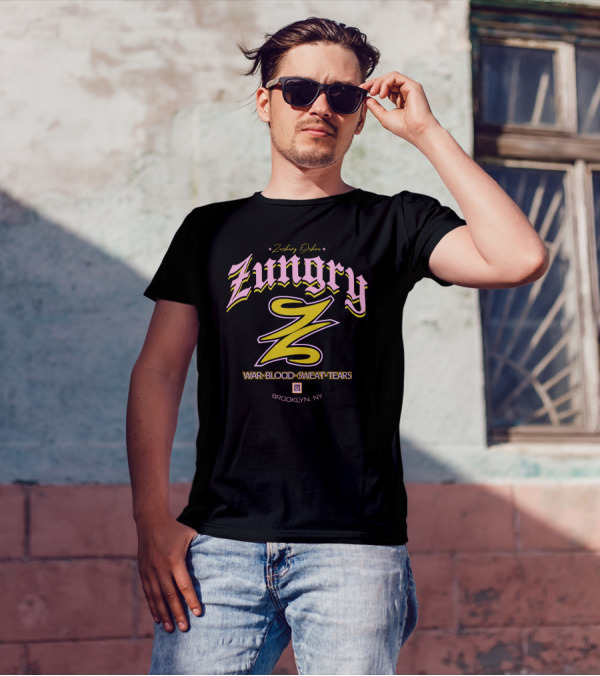 Zungry War Blood Sweat Tears Brooklyn NY Zachary Ochoa T-Shirt