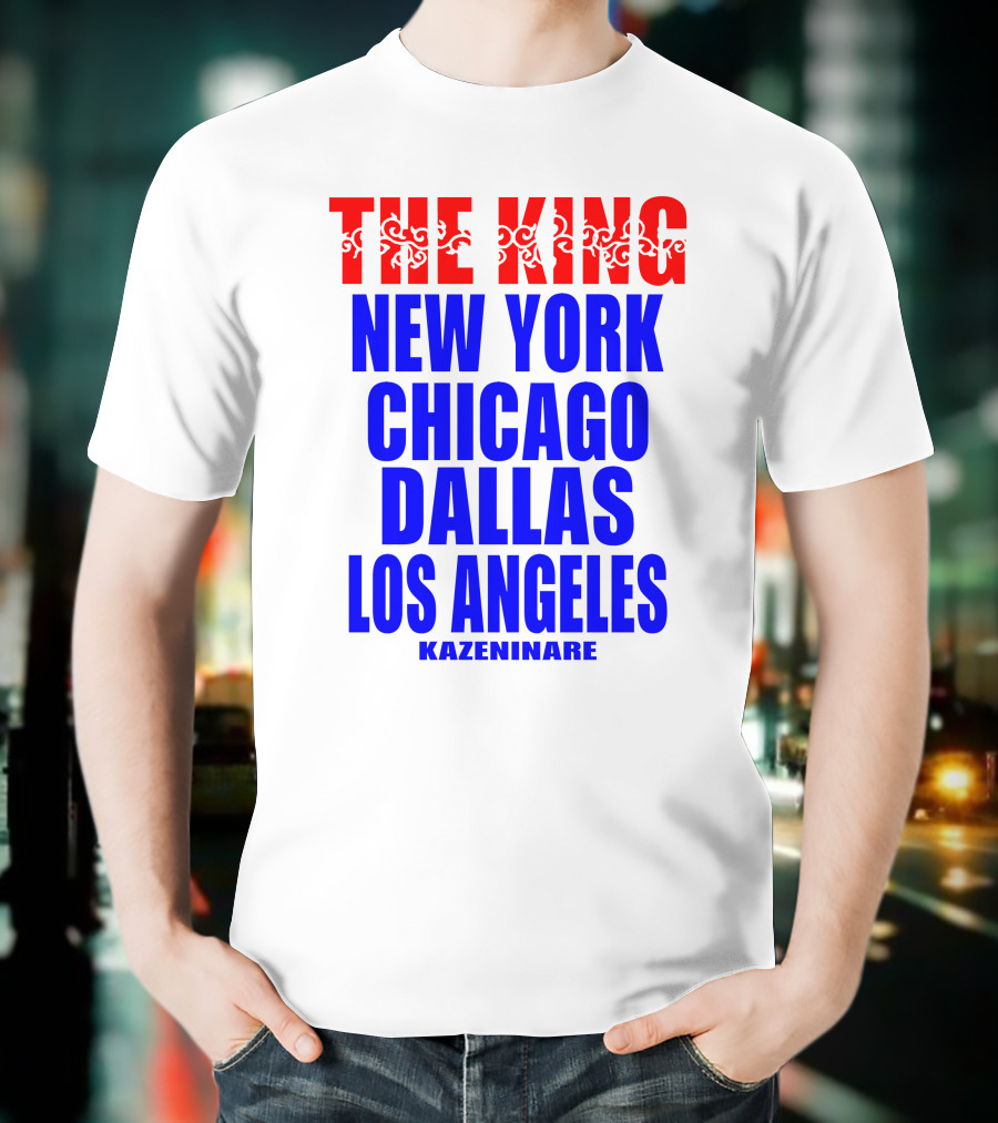 Minoru Suzuki The King New York Chicago Dallas Los Angeles Kazeninare NJPW1972 Shop T-Shirt