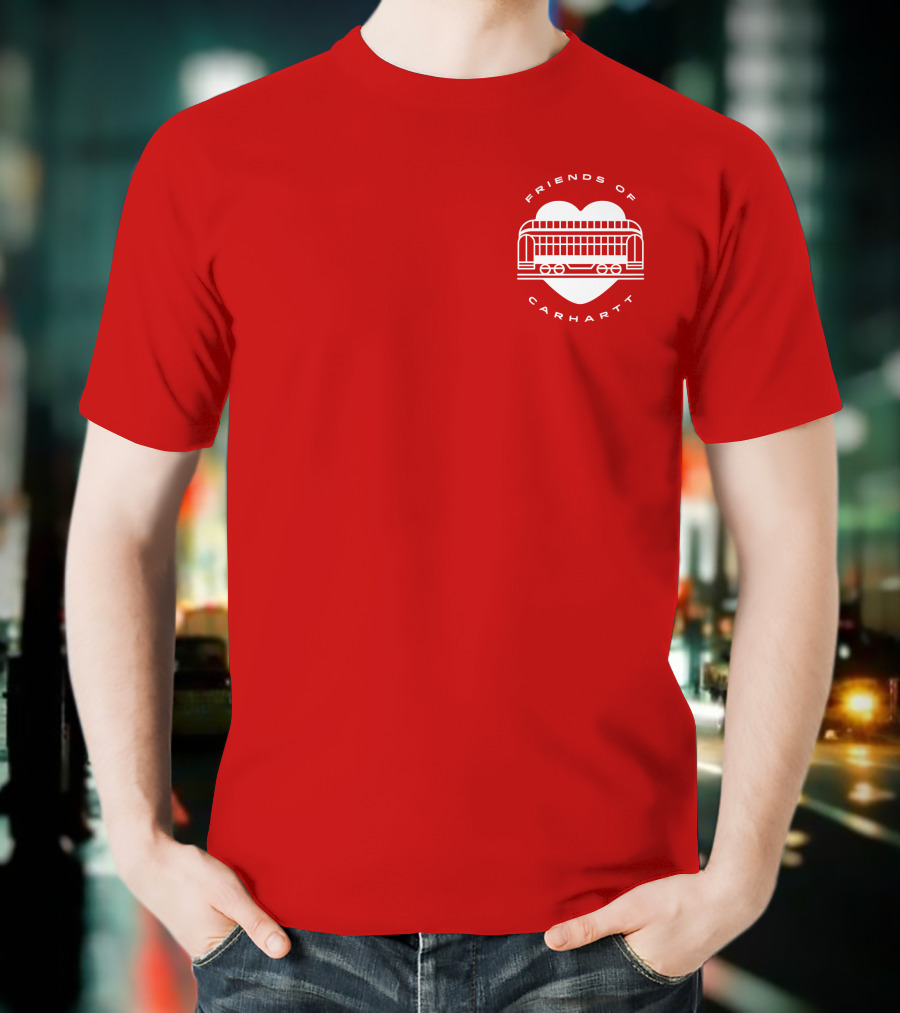 Friends Of Carhartt Heart And Trolley Symbol T-Shirt