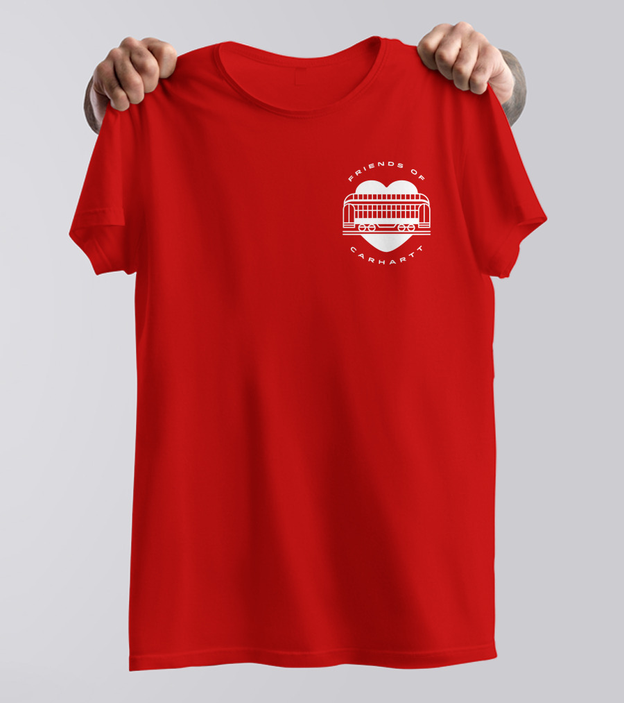 Friends Of Carhartt Heart And Trolley Symbol T-Shirt