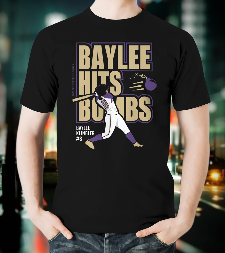 Baylee Hits Bombs Baylee Klingler #8 Samvy Seattle Sports T-Shirt