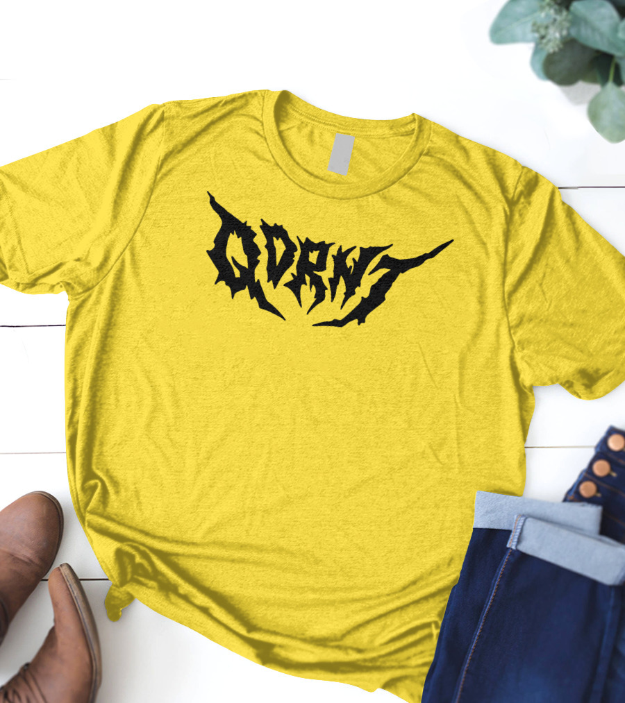 Qdrnt Gothic Style Text With Jagged Font T-Shirt