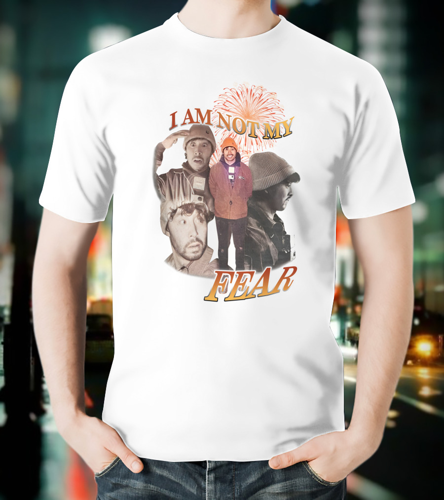 I Am Not My Fear Fireworks And Collage Portraits T-Shirt