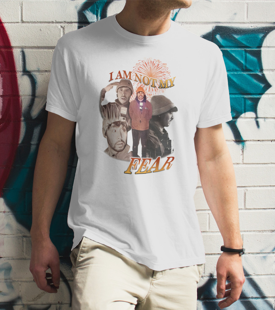 I Am Not My Fear Fireworks And Collage Portraits T-Shirt