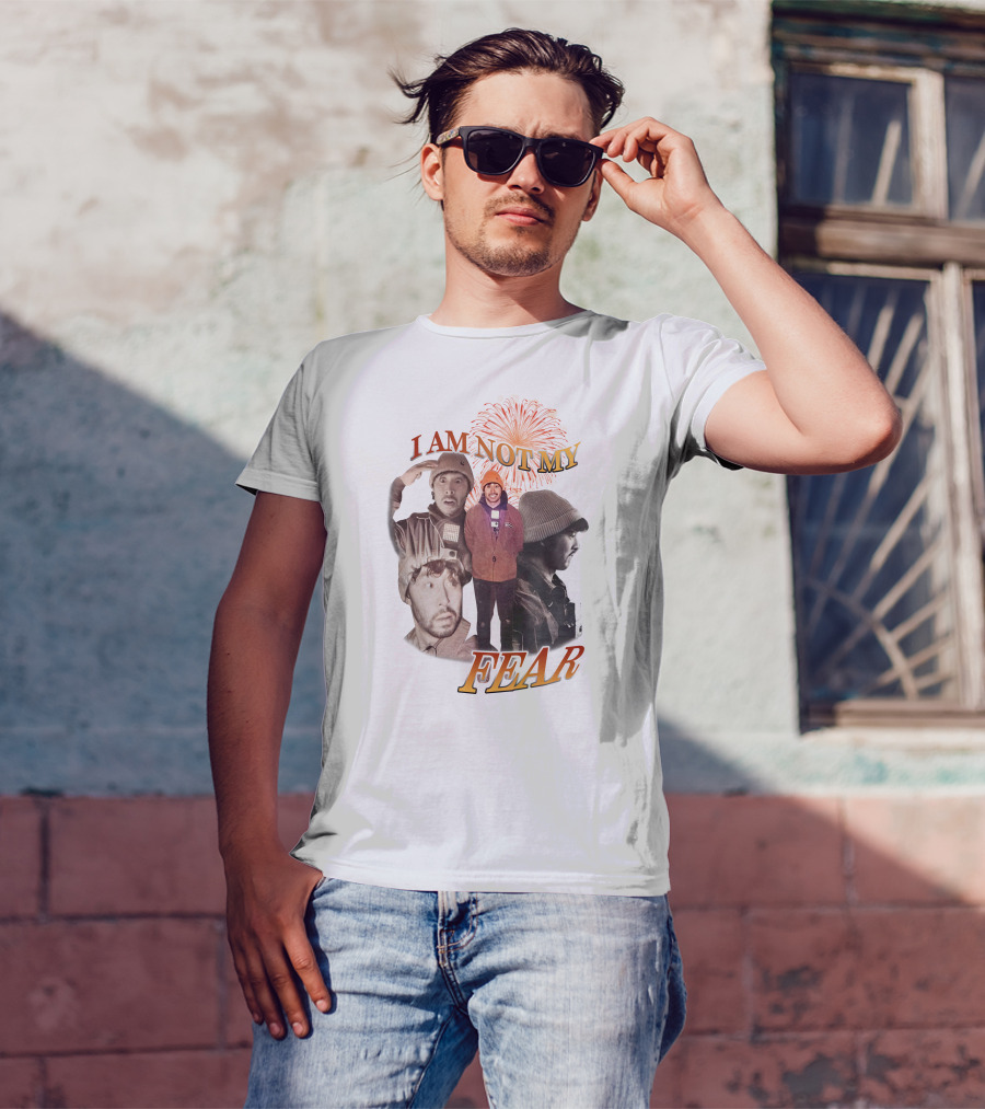I Am Not My Fear Fireworks And Collage Portraits T-Shirt