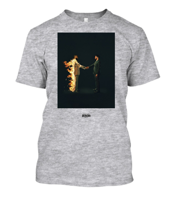 Boston Celtics Jayson Tatum Jaylen Brown Fire Handshake T-Shirt