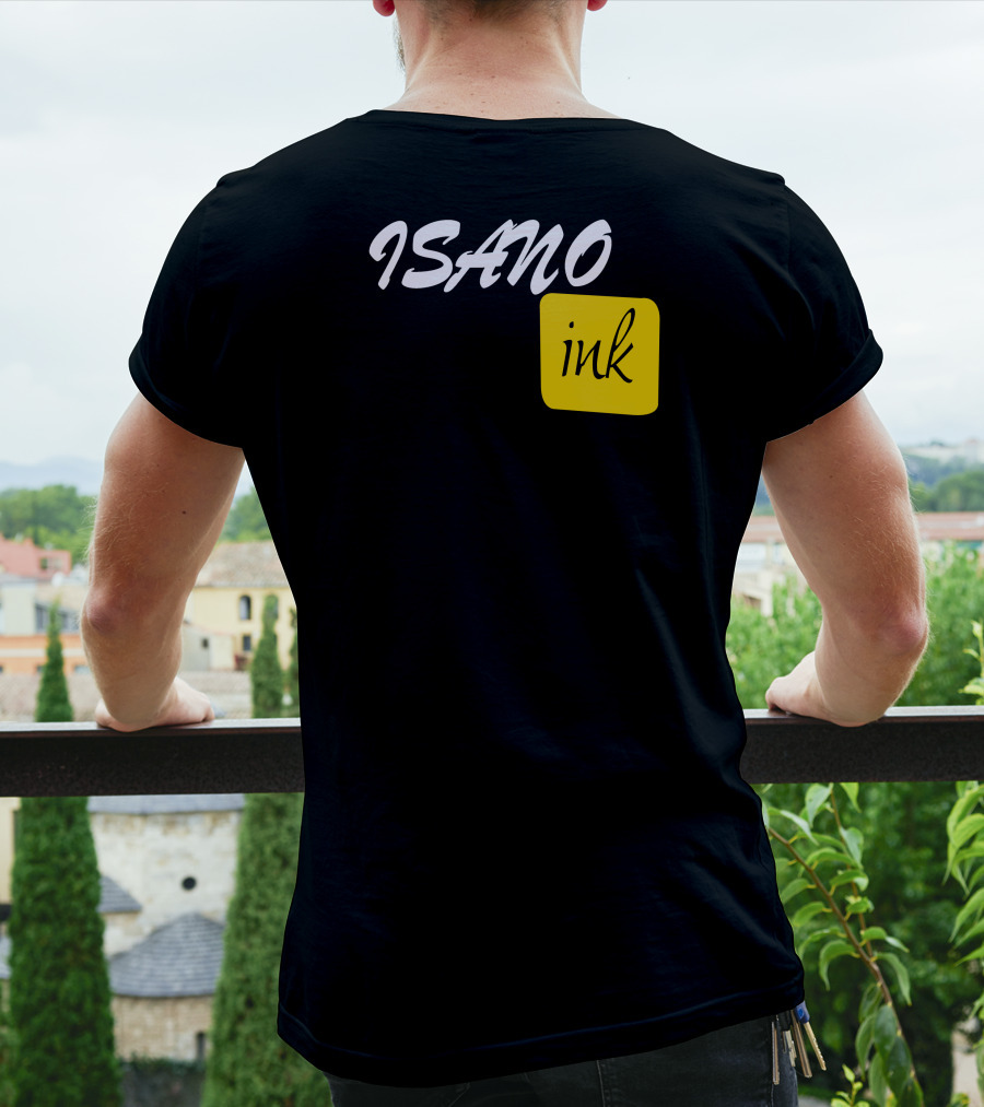 ISANO Ink Bold Minimalist Design Stylish Typography T-Shirt