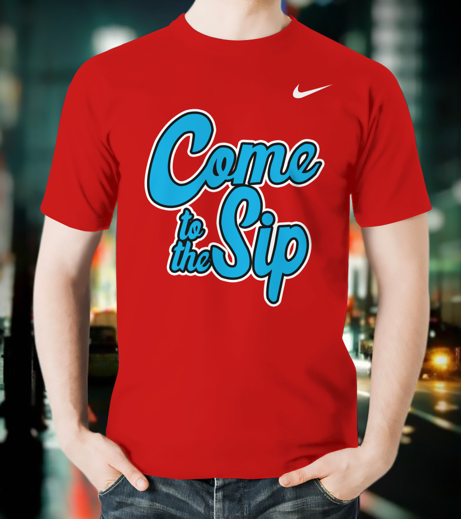 Kelvin Bolden Come To The Sip Red And Blue Script T-Shirt