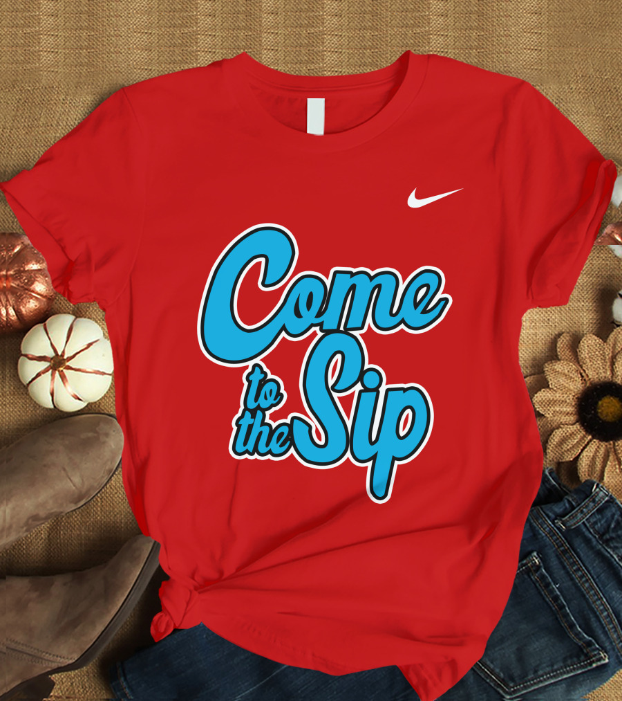 Kelvin Bolden Come To The Sip Red And Blue Script T-Shirt