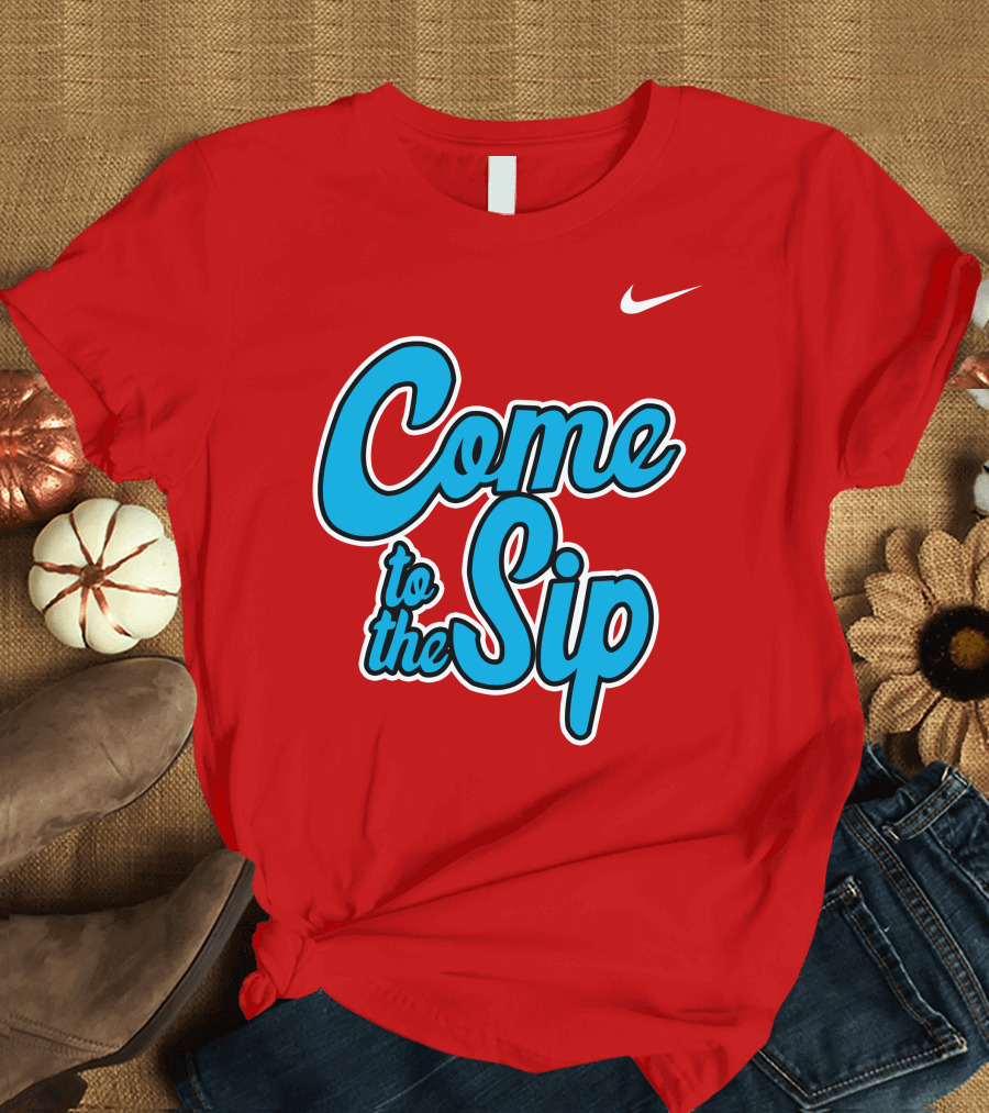 Kelvin Bolden Come To The Sip Red And Blue Script T-Shirt