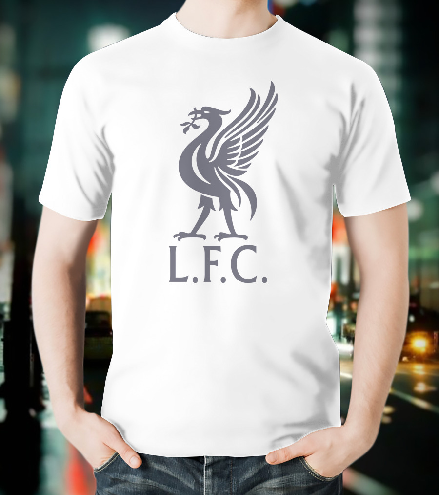 Noreen Khan Wearing LFC Liverpool FC Logo Bird With L.F.C. Text T-Shirt