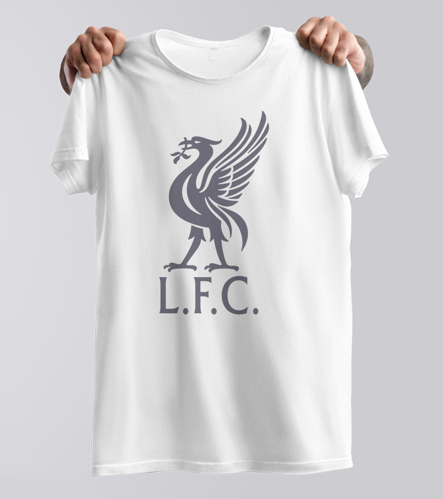Noreen Khan Wearing LFC Liverpool FC Logo Bird With L.F.C. Text T-Shirt