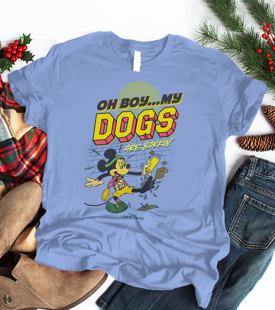 RunDisney Expo Oh Boy My Dogs Are Barkin Rundisney Mickey Mouse T-Shirt