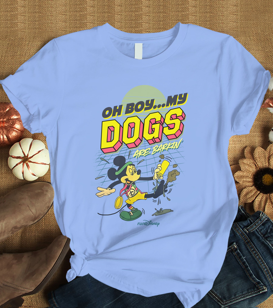 RunDisney Expo Oh Boy My Dogs Are Barkin Rundisney Mickey Mouse T-Shirt